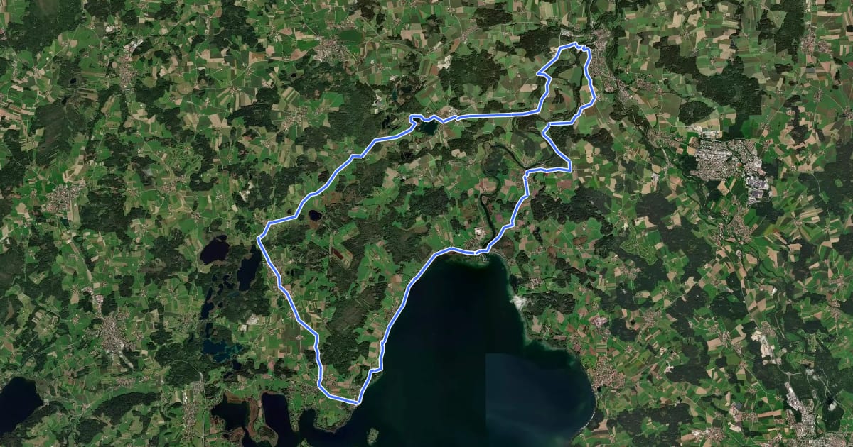 Маршрут Klosterweg на спутниковом снимке