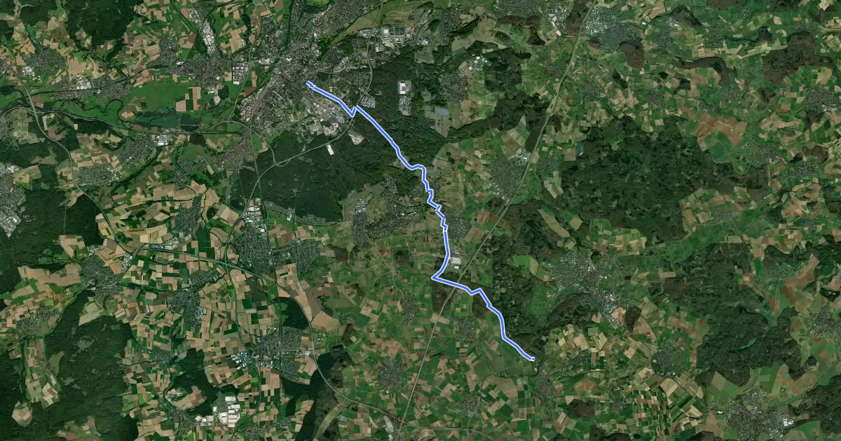 Маршрут Klosterweg (Jägerpfad) на спутниковом снимке
