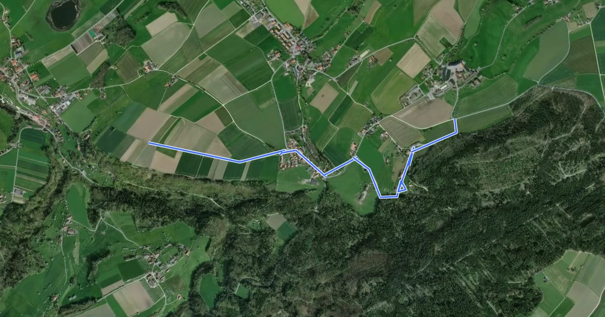 Маршрут Klosterwege Frienisberg на спутниковом снимке