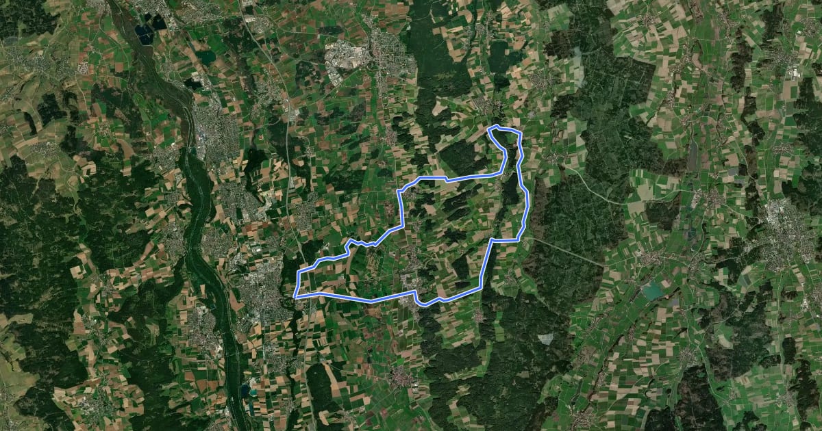 Маршрут Klosterweiher-Runde на спутниковом снимке