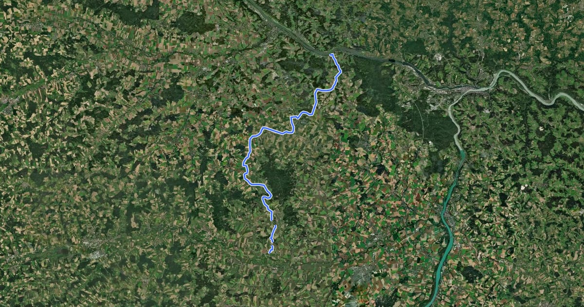 Маршрут Klosterwinkel-Radweg на спутниковом снимке
