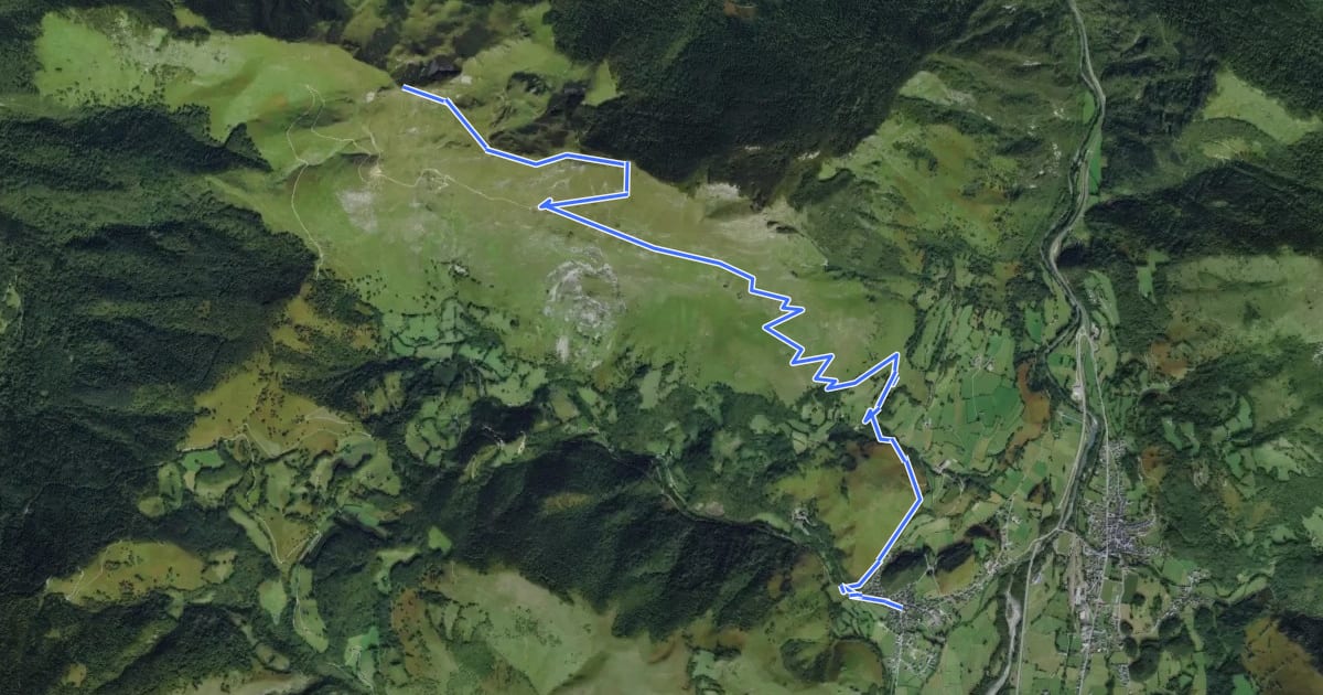 Маршрут Km vertical du Layens asp37 на спутниковом снимке