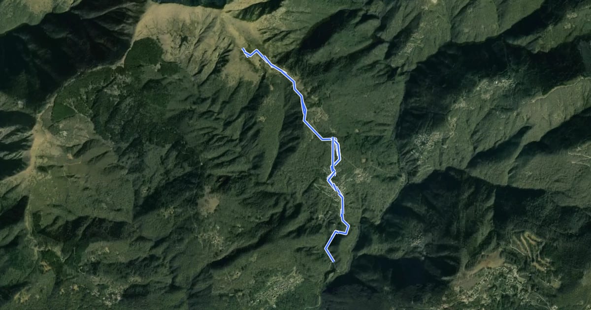 Маршрут km verticale Intragna на спутниковом снимке