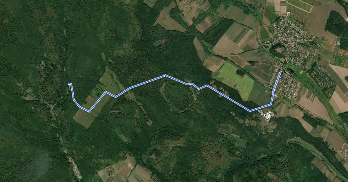 Маршрут kmtb Nógrádi vár - Királyrét на спутниковом снимке