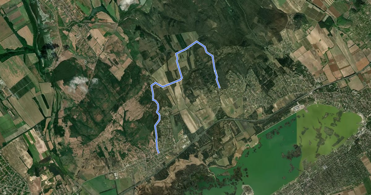 Маршрут kmtb Pákozd-Sukoró на спутниковом снимке