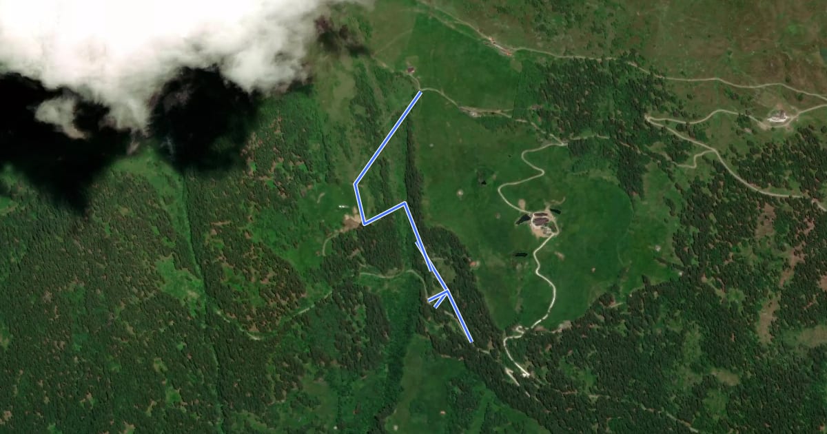 Маршрут Knappenweg на спутниковом снимке