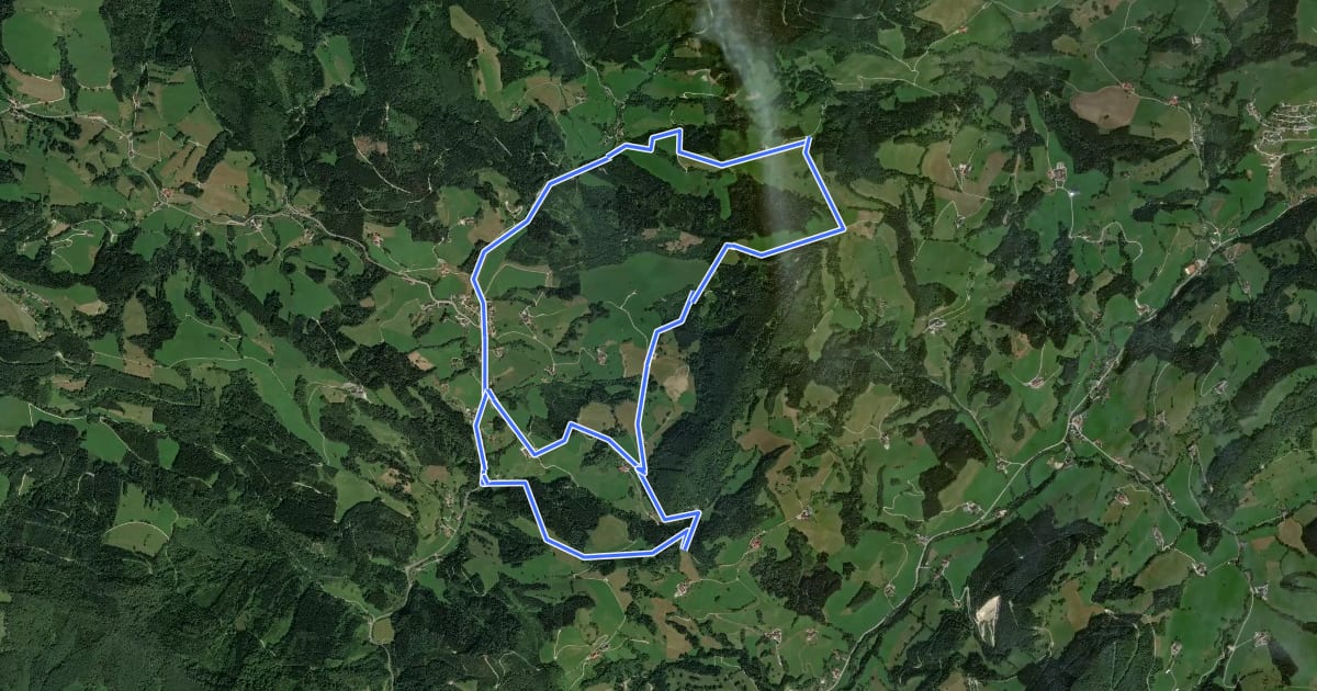 Маршрут Knappenweg E47 на спутниковом снимке