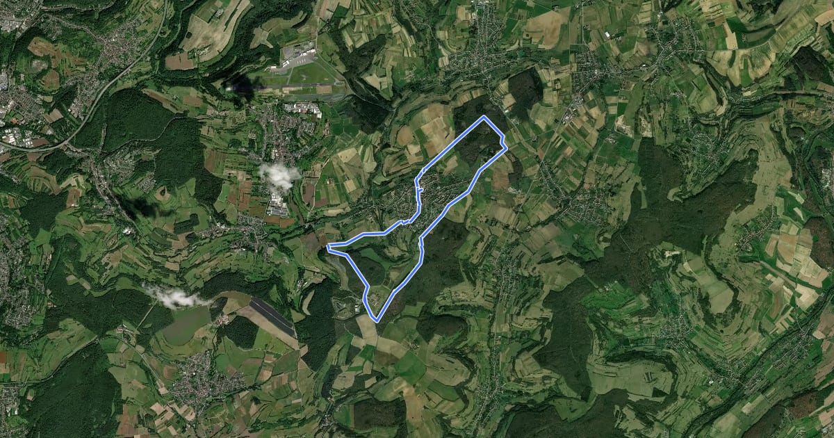 Маршрут Kneippweg Ormesheim на спутниковом снимке