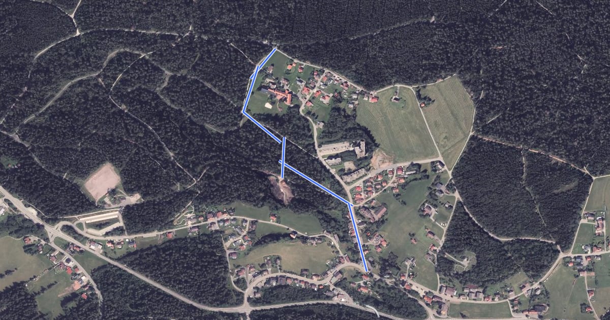 Маршрут Kniebis Dorf - Parkplatz Kohlwald на спутниковом снимке