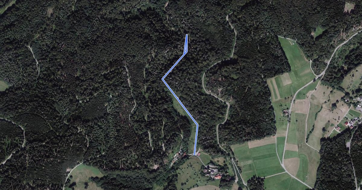 Маршрут Knoll-Brücke - Plotzsägmühle на спутниковом снимке