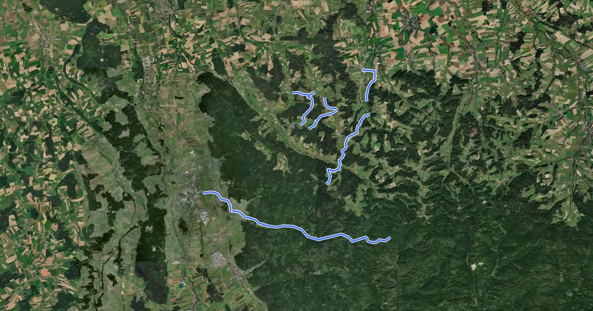 Маршрут Kobernausserwald MTB Arena Verbindung на спутниковом снимке
