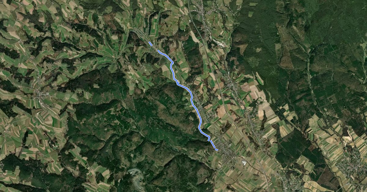 Маршрут Kobersdorfweg на спутниковом снимке