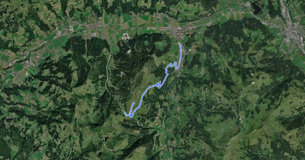Маршрут Kobingerhütte на спутниковом снимке