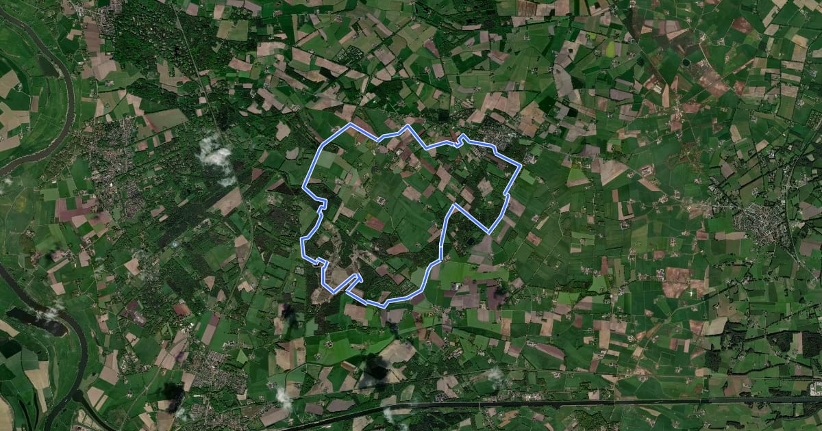 Маршрут Koekoeksroute на спутниковом снимке