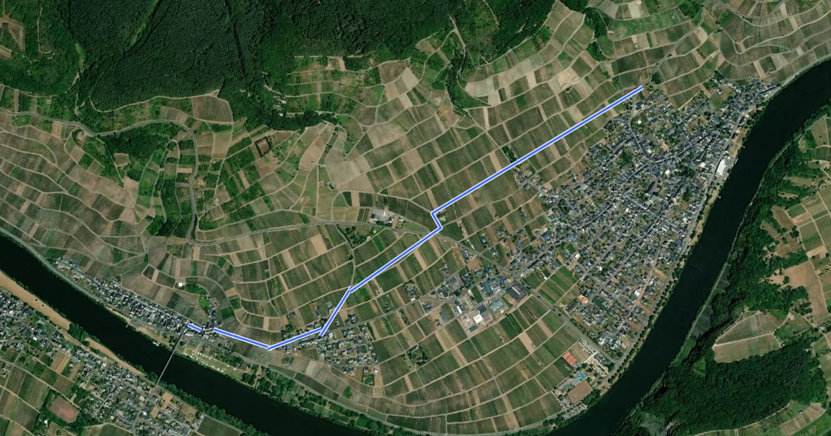 Маршрут Kogelherrenweg на спутниковом снимке