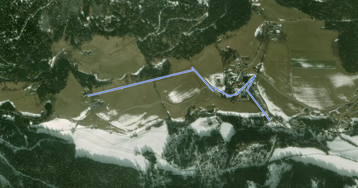 Маршрут Koglerberg Runde на спутниковом снимке