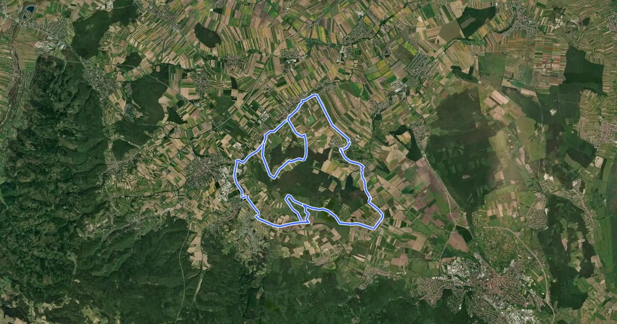Маршрут Koglradweg на спутниковом снимке