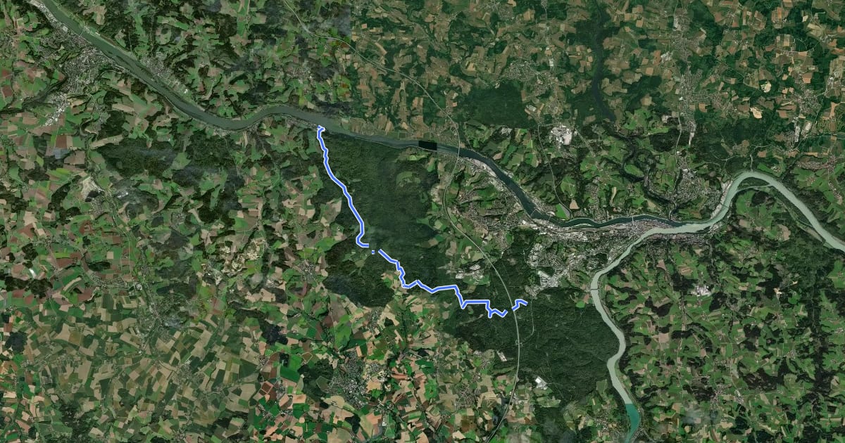 Маршрут Kohlbruck - Platte - Seestetten на спутниковом снимке