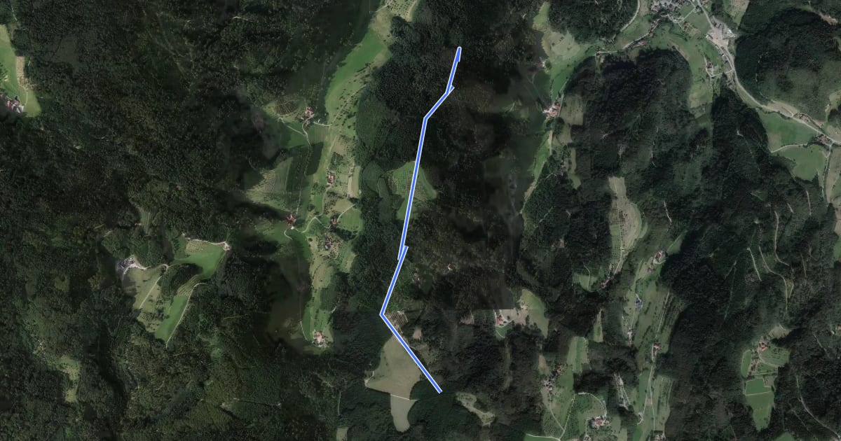 Маршрут Kohleck - Simmersbacher Kopf на спутниковом снимке