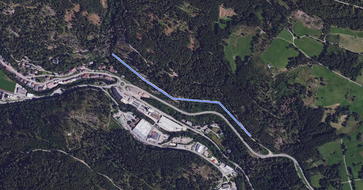 Маршрут Kohlerbücken - Untere Windbergschlucht на спутниковом снимке
