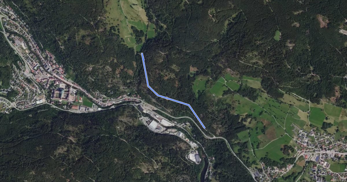 Маршрут Kohlerbücken - Windberghütte на спутниковом снимке
