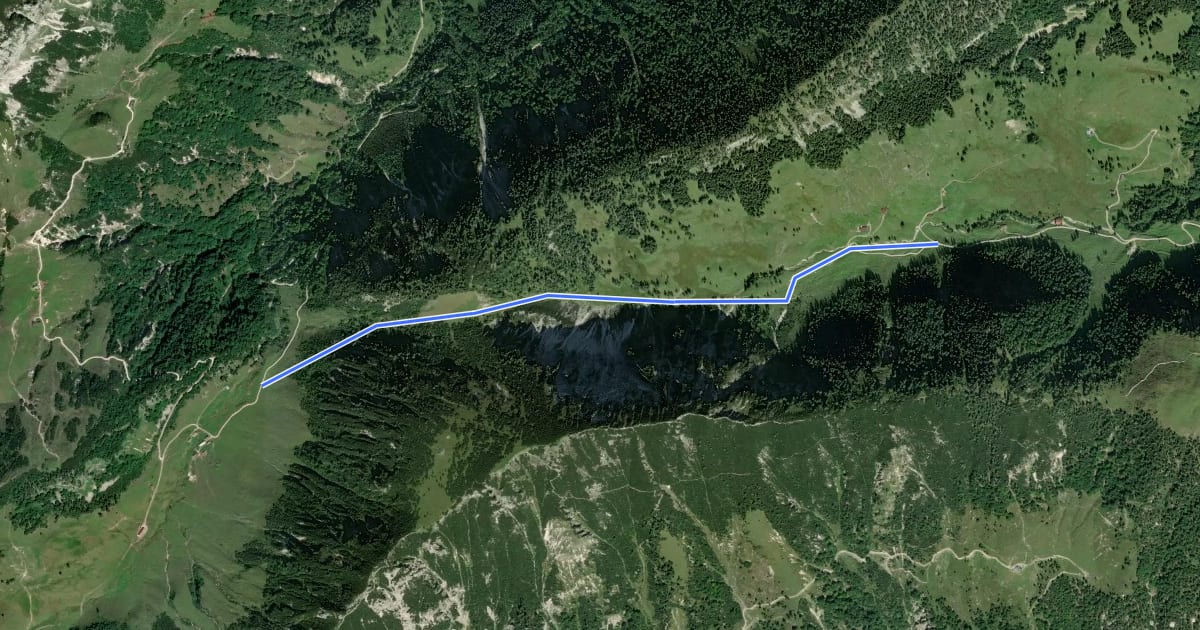 Маршрут Kohllahnersattel - Kohlalm на спутниковом снимке