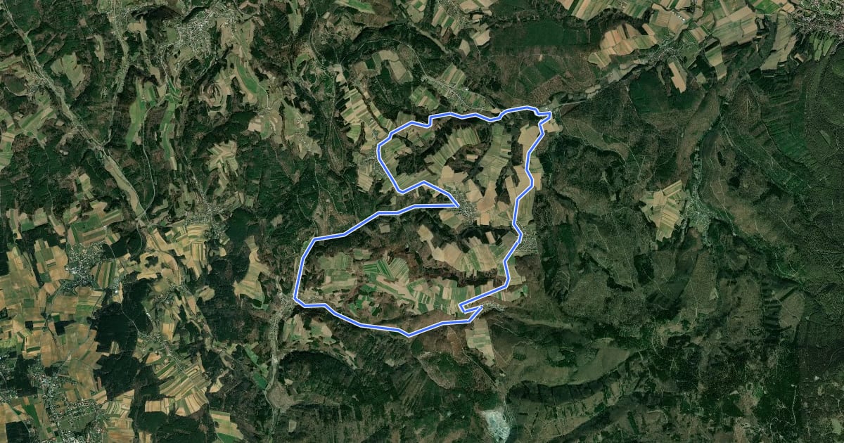 Маршрут Kohlstatt-Radwanderweg на спутниковом снимке