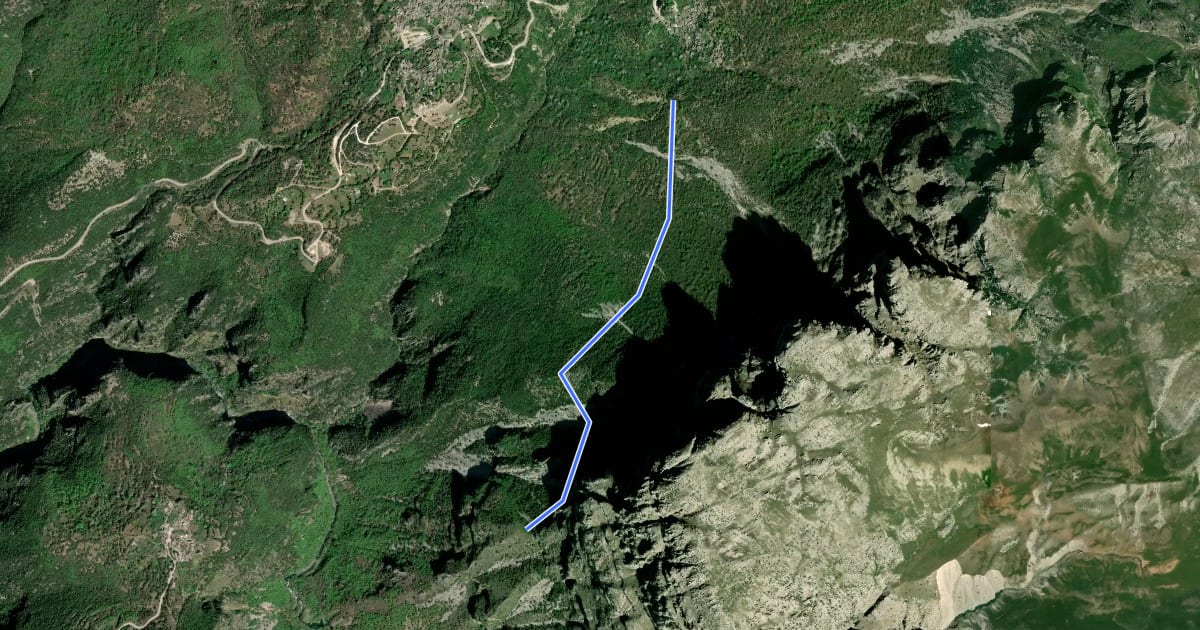 Маршрут Kokkino Lithari Trail на спутниковом снимке
