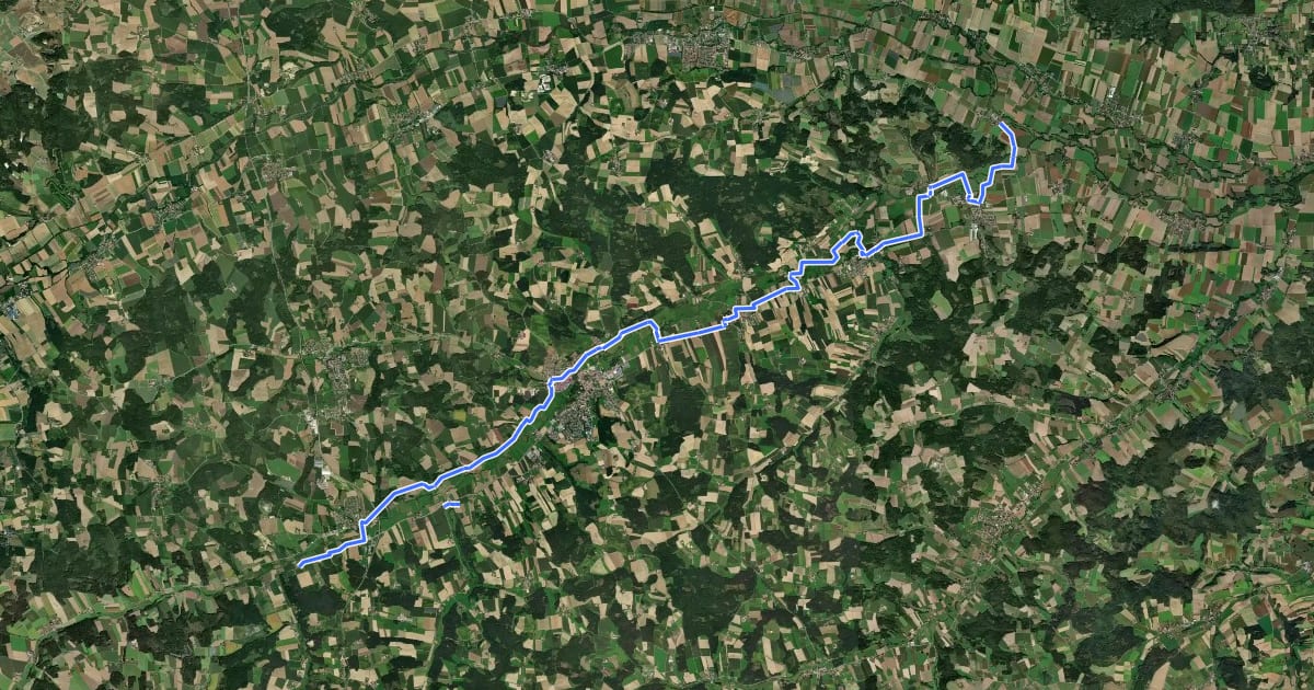 Маршрут Kollbach - Radweg на спутниковом снимке