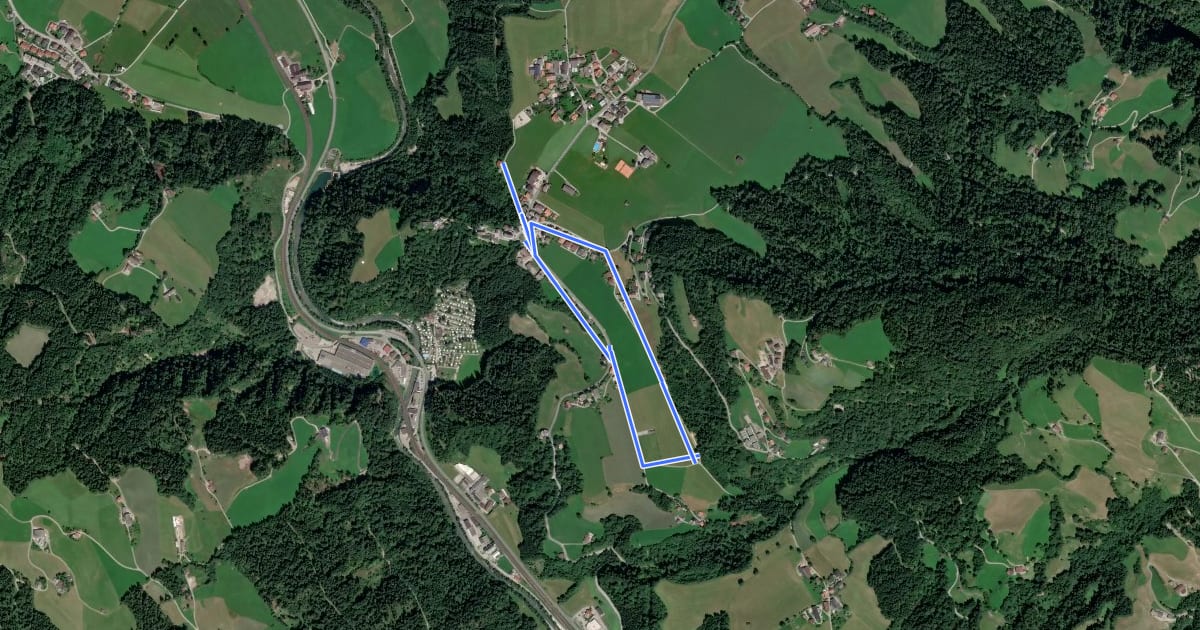 Маршрут Kollerhof Runde на спутниковом снимке