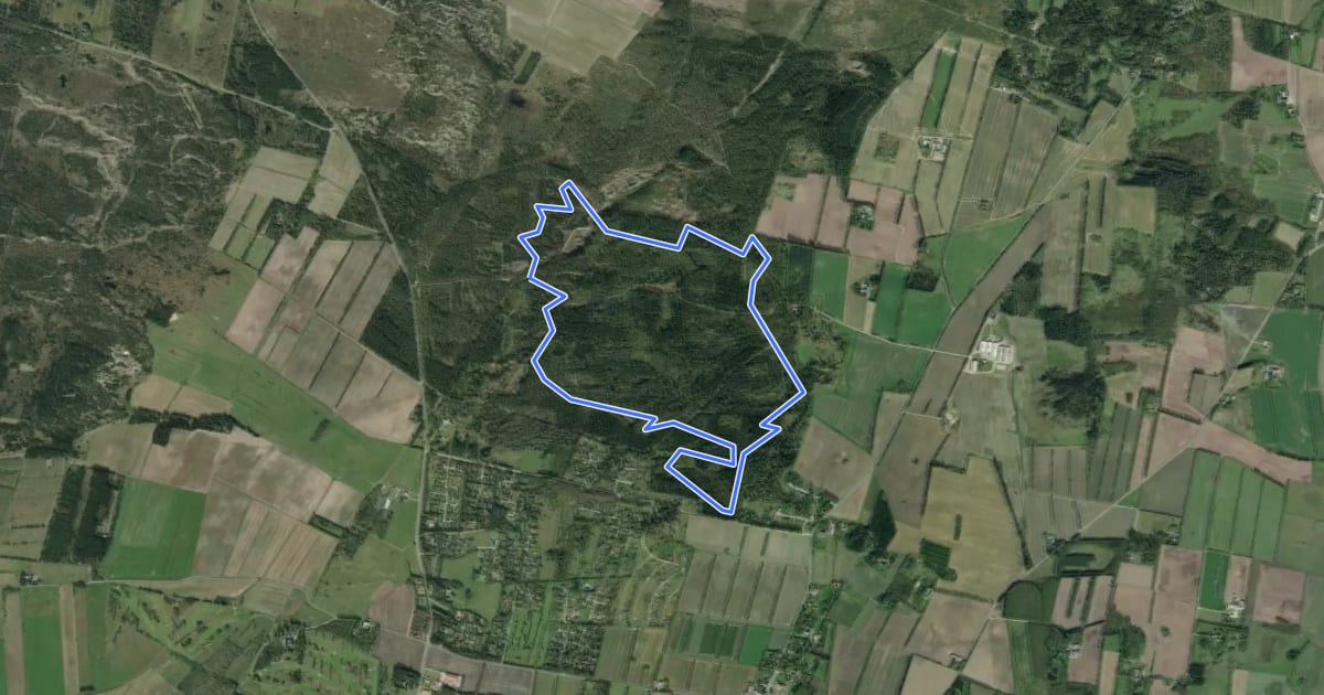 Маршрут Kollerup Plange MTB Trail на спутниковом снимке