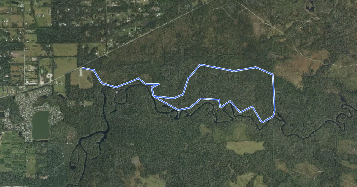 Маршрут Kolokee Trail Loop на спутниковом снимке