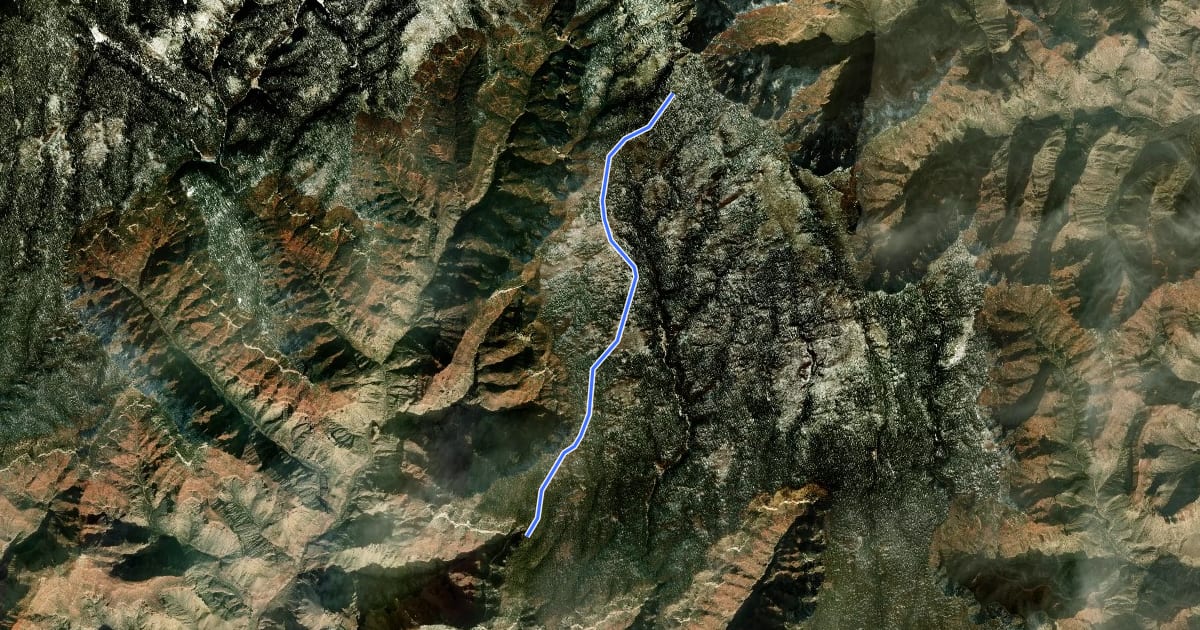 Маршрут Komo Point Trail на спутниковом снимке