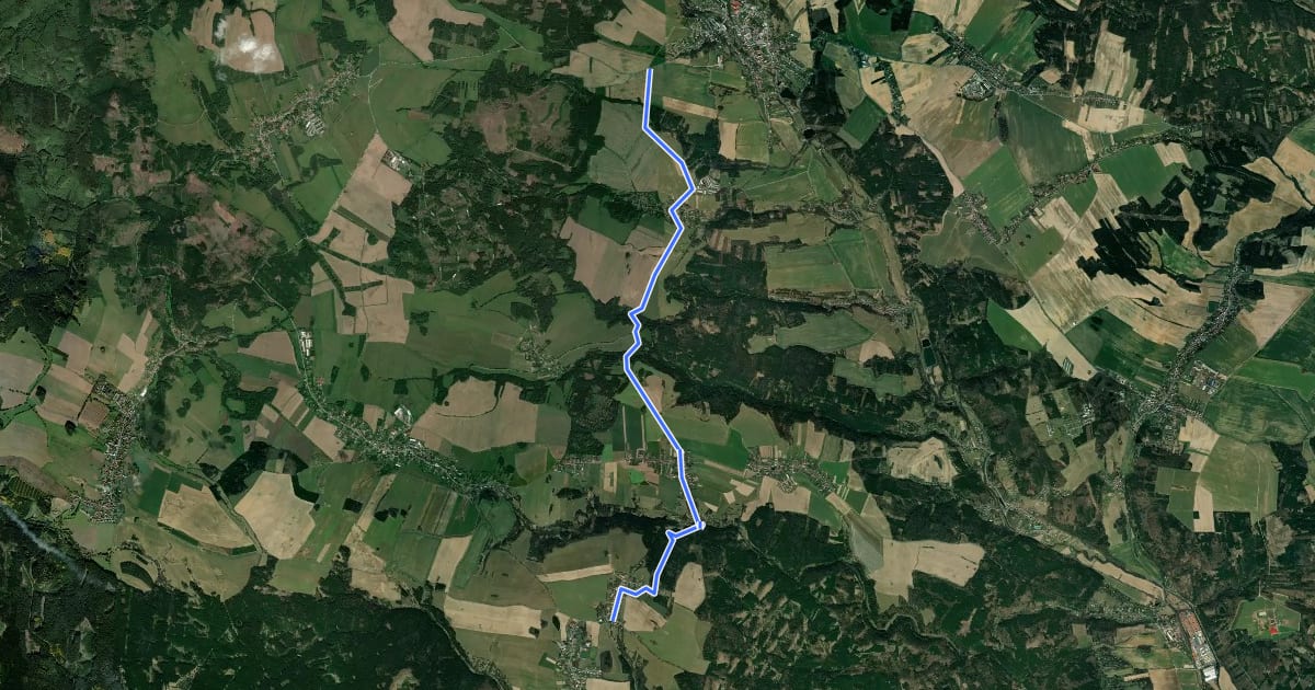 Маршрут Konice, napojení na 5028 - Hrochov, ryb. на спутниковом снимке