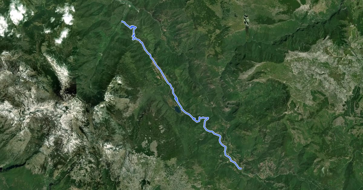 Маршрут Konjic-Boračko Jezero-Glavatičevo на спутниковом снимке