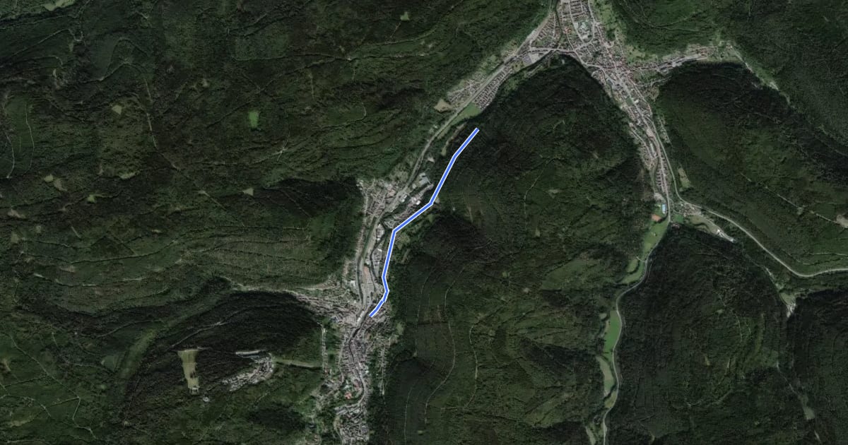 Маршрут Konradsrain - Bad Wildbad Lindenbrückle на спутниковом снимке