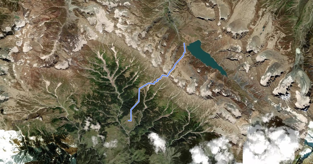 Маршрут Konsar Gali на спутниковом снимке