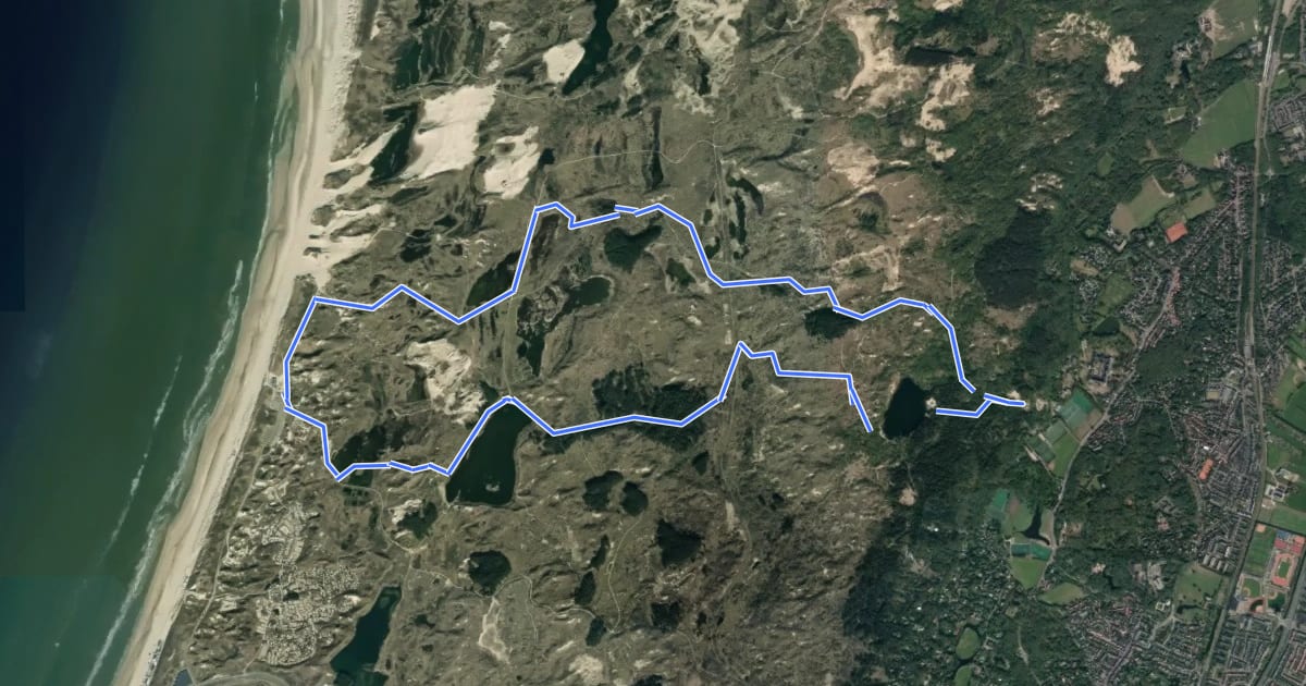 Маршрут Koppen en kuilenroute на спутниковом снимке