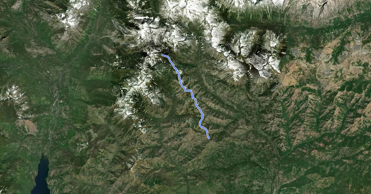 Маршрут Koppen Mountain Trail на спутниковом снимке
