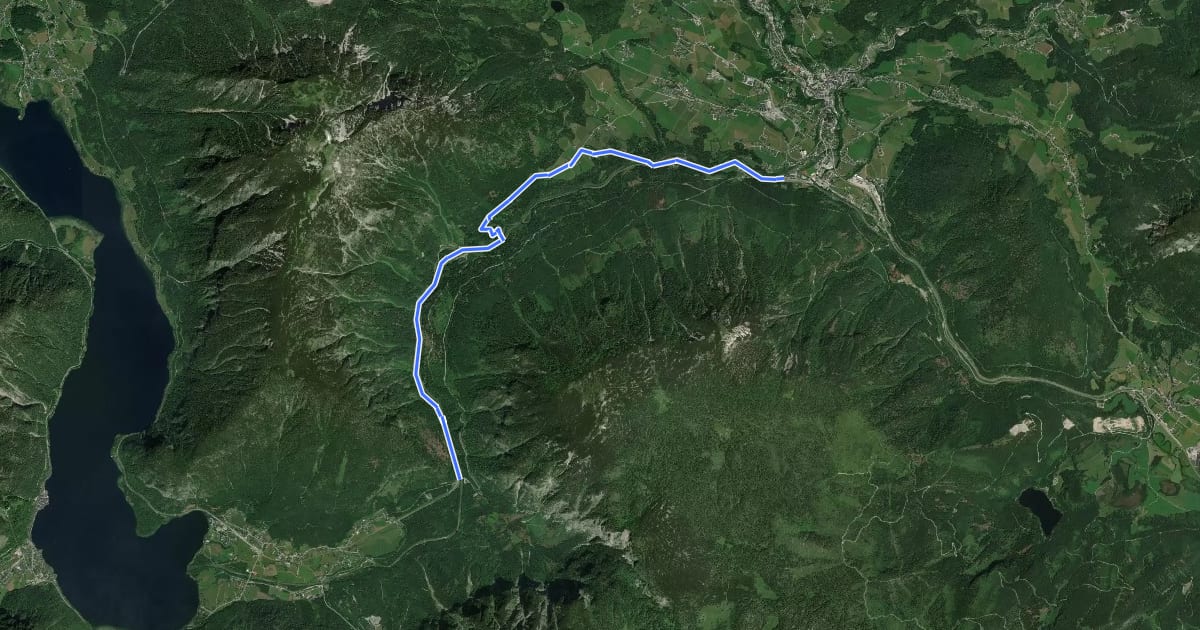 Маршрут Koppental Wanderweg на спутниковом снимке