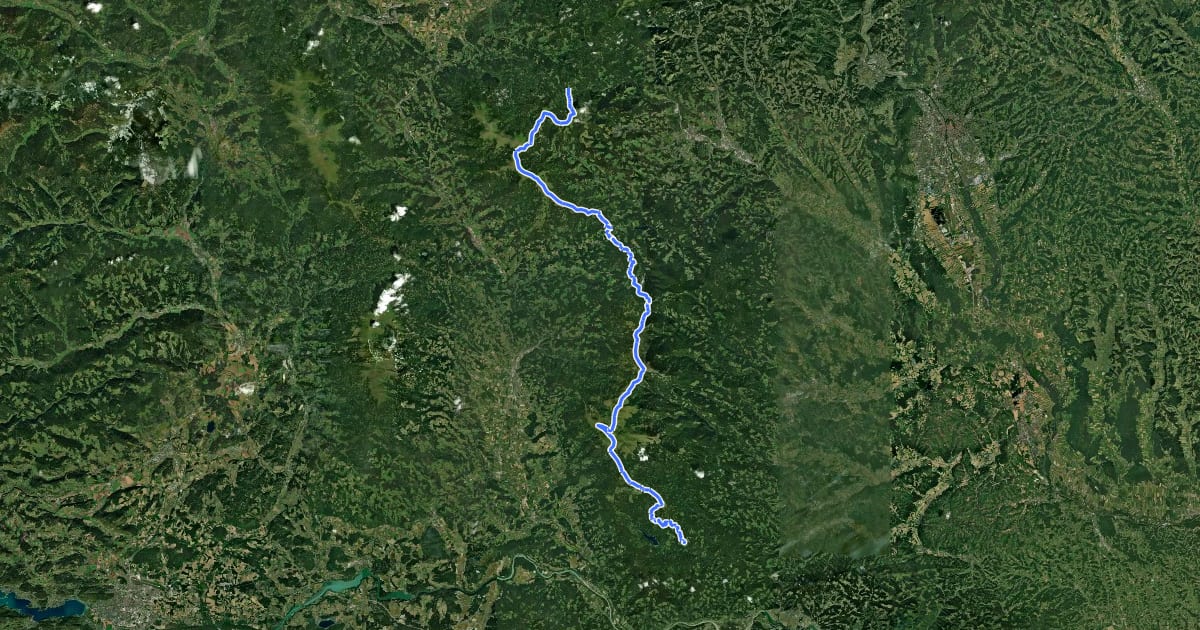 Маршрут Koralm Kristall Trail на спутниковом снимке
