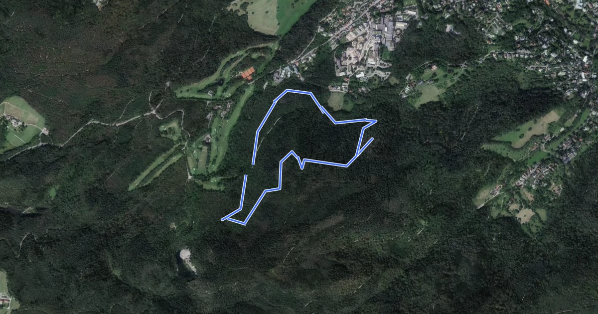 Маршрут Korbmattfelsen-Rundweg на спутниковом снимке