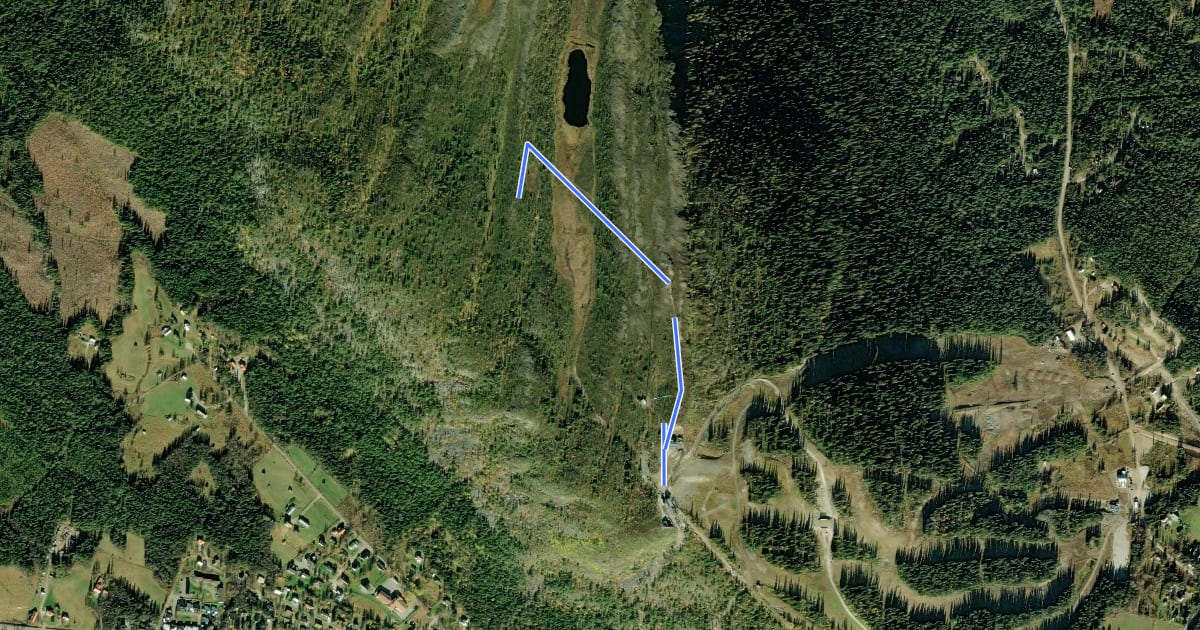 Маршрут Korta bergsturen на спутниковом снимке
