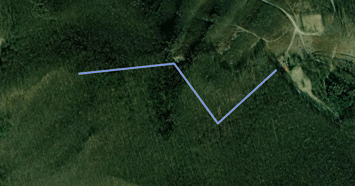 Маршрут Korvínov Trail на спутниковом снимке