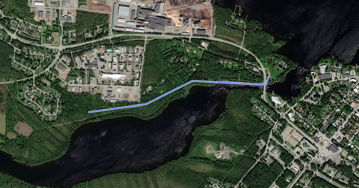 Маршрут Koskipolku на спутниковом снимке