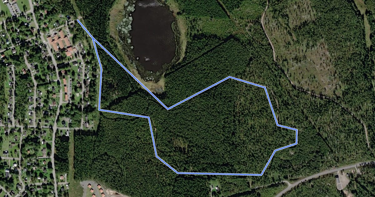 Маршрут Kosta 2,8 km Elljusspår на спутниковом снимке