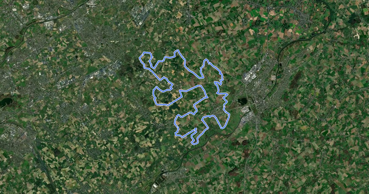 Маршрут Kouterroute на спутниковом снимке