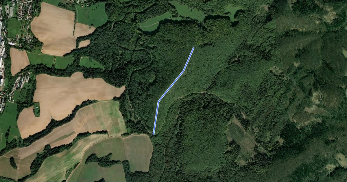 Маршрут Kozinec Trail на спутниковом снимке