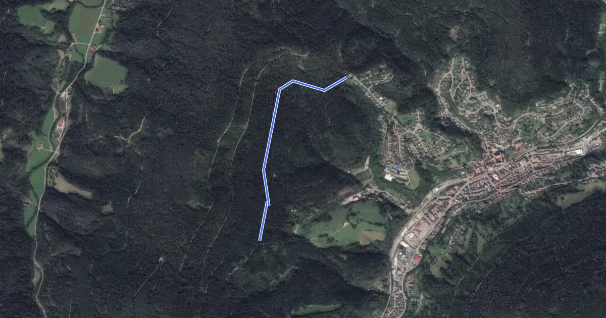 Маршрут Krähenbadberg - Oberer Sulzberg на спутниковом снимке