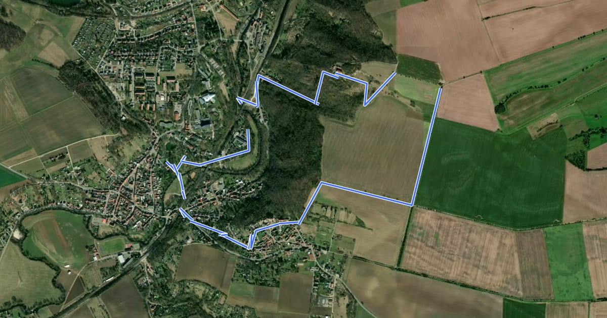 Маршрут Krähenhüttenweg на спутниковом снимке